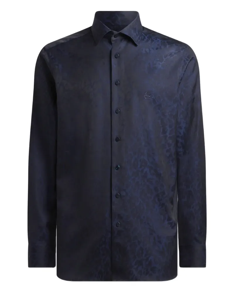Etro Hemd mit Animal-Jacquardmotiv - Blau Blau