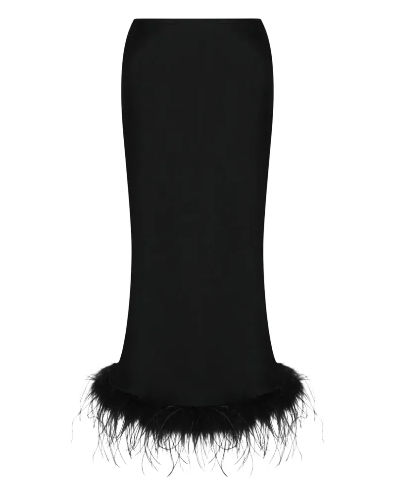 Blumarine feather trim skirt - Schwarz Schwarz