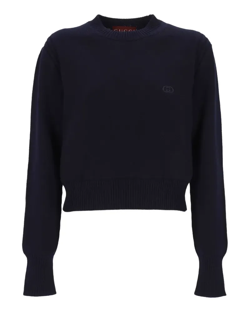Gucci Sweatshirt mit Logo-Stickerei - Blau Blau