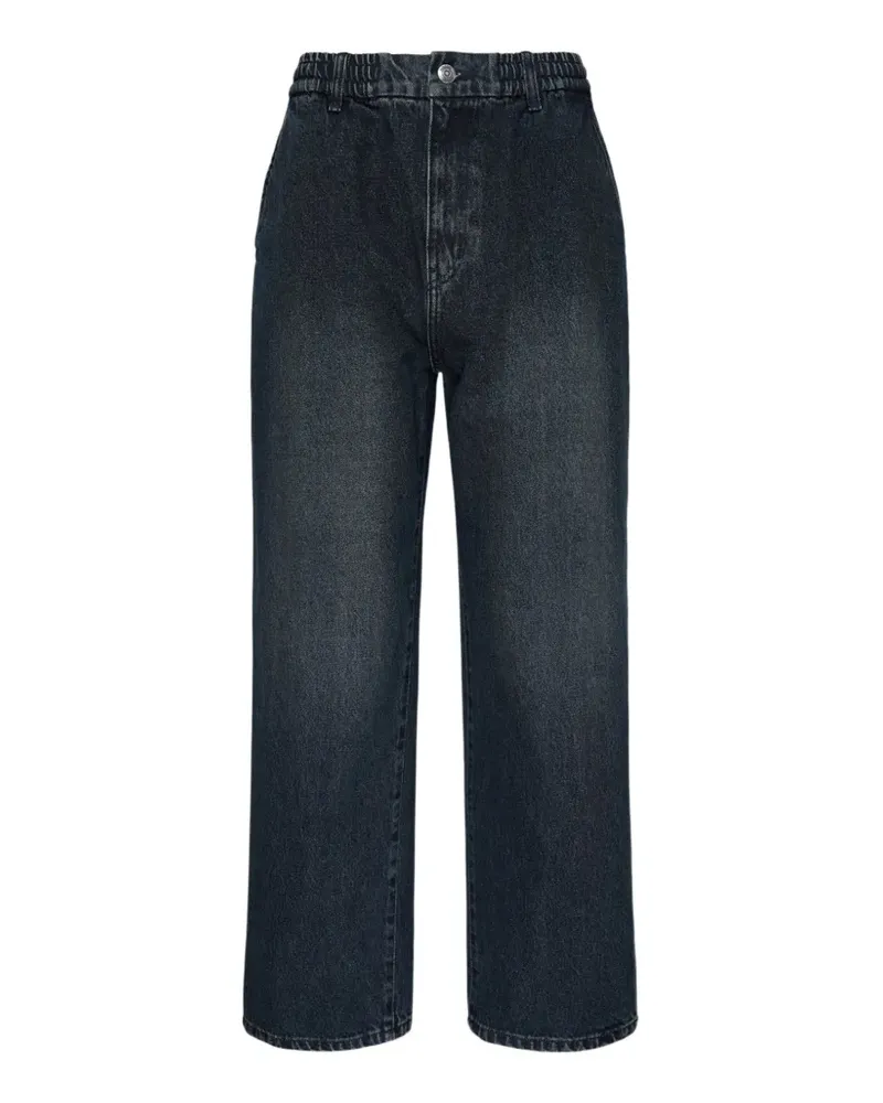SOLID HOMME elasticated-waist faded jeans - Blau Blau