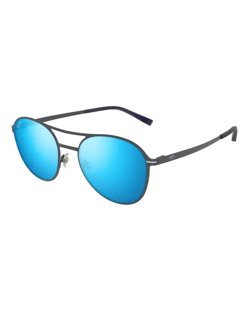 Maui Jim Runde Half Moon Sonnenbrille - Schwarz Schwarz