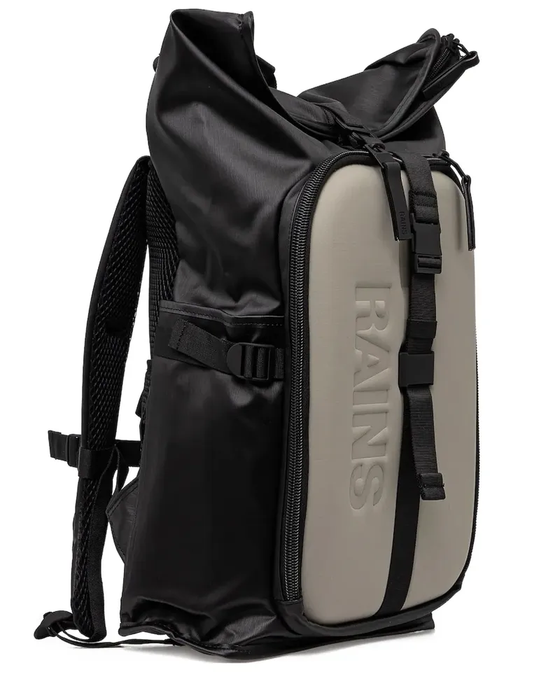 RAINS Rucksack mit Rollverschluss - Schwarz Schwarz