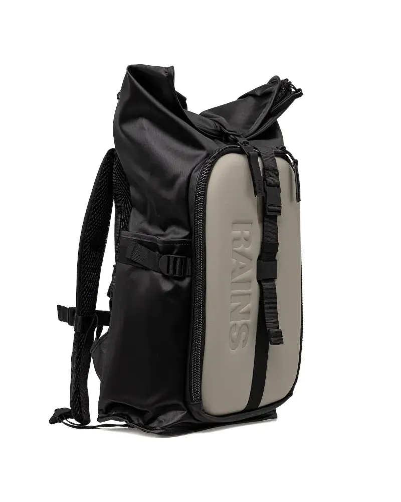 RAINS Rucksack mit Rollverschluss - Schwarz Schwarz
