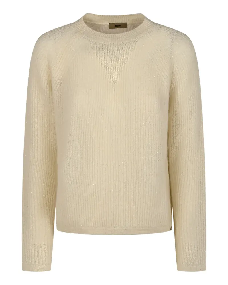 Herno sequin-embellished ribbed-knit sweater - Weiß Weiß