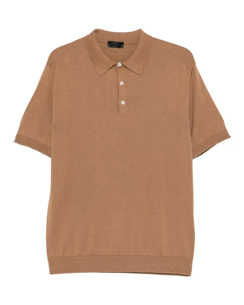 Dondup short-sleeve knitted polo shirt - Braun Braun