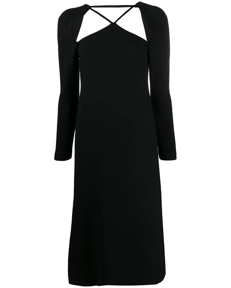 REJINA PYO cut-out crepe midi dress Schwarz