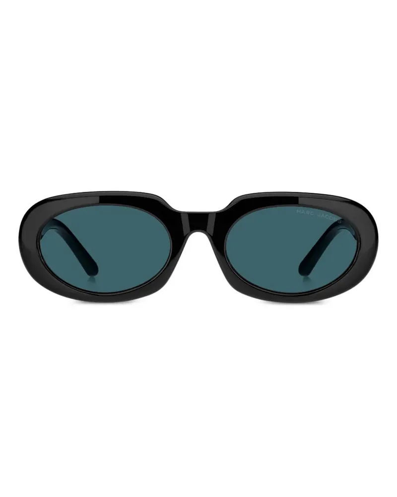 Marc Jacobs Sonnenbrille mit ovalem Gestell - Schwarz Schwarz