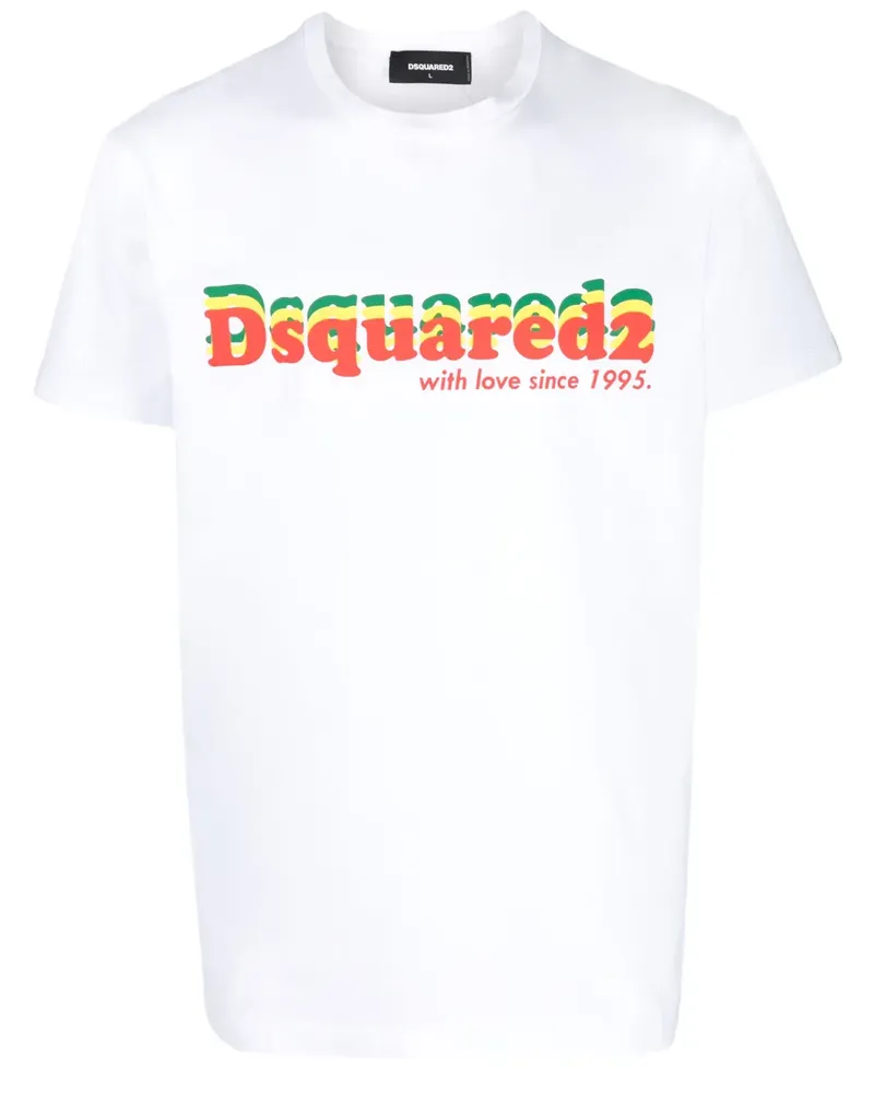Dsquared2 T-Shirt mit Logo-Print - Weiß Weiß