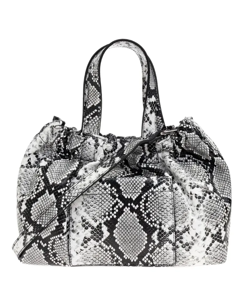 Samsøe & Samsøe Mittelgroße Saemmi Tote Bag mit Schlangen-Effekt - Grau Grau