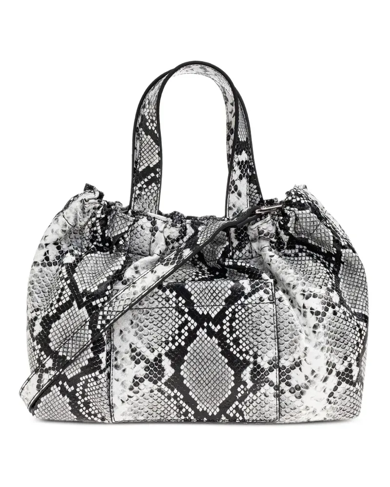 Samsøe & Samsøe Mittelgroße Saemmi Tote Bag mit Schlangen-Effekt - Grau Grau