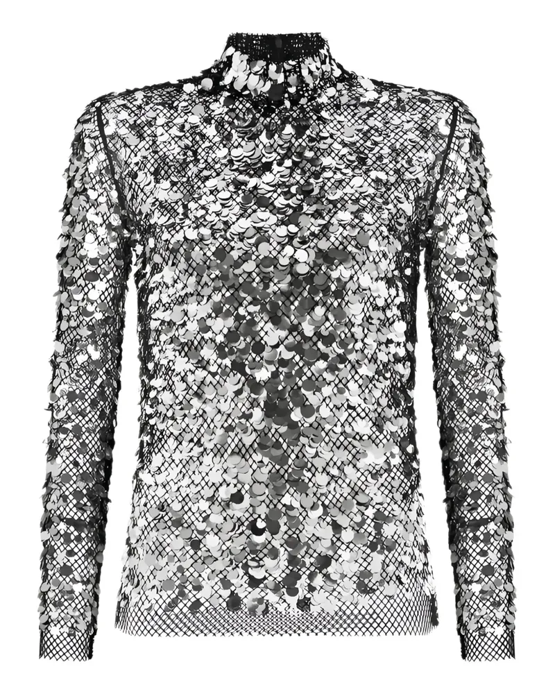 Tom Ford Oberteil mit Pailletten - Silber Silber
