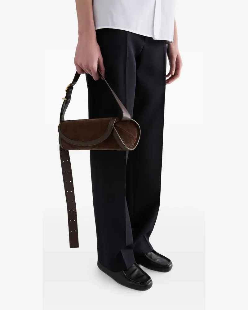 Jil Sander Kleine Cannolo Clutch - Braun Braun