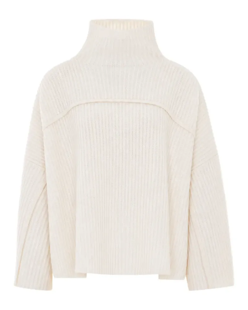 Not Shy Gerippter Destiny Pullover mit Stehkragen - Nude Nude