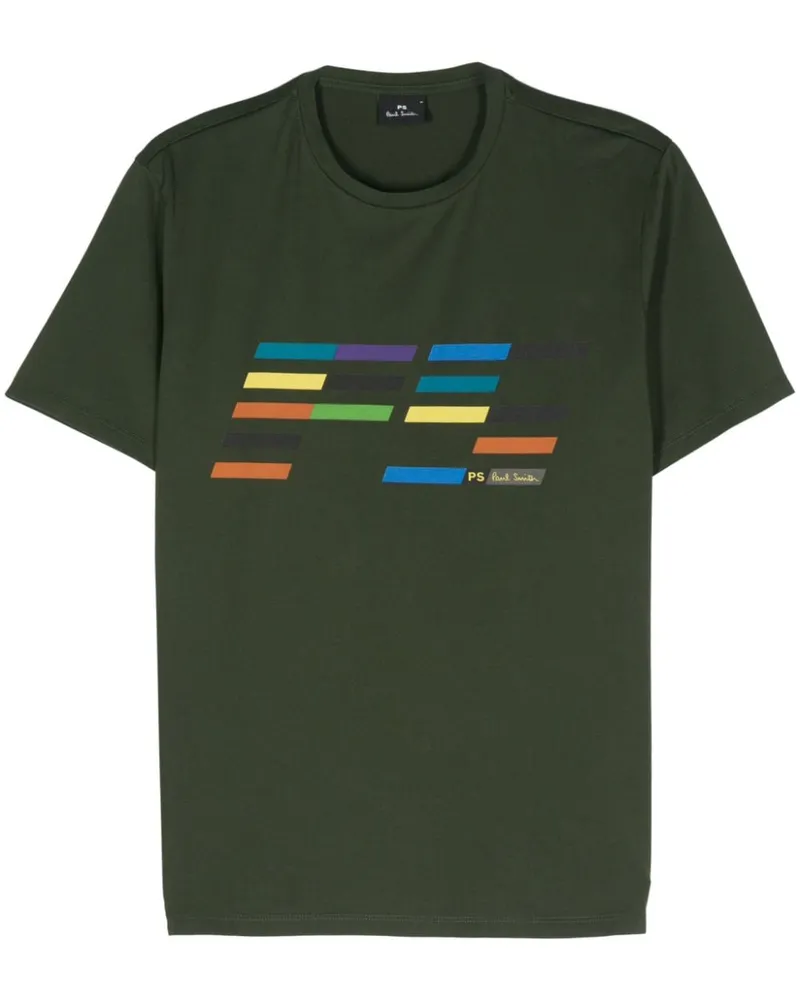Paul Smith Slant Logo T-Shirt - Grün Grün