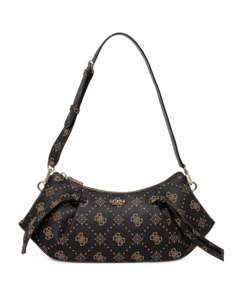 Guess Allegra monogram-print knotted shoulder bag - Braun Braun
