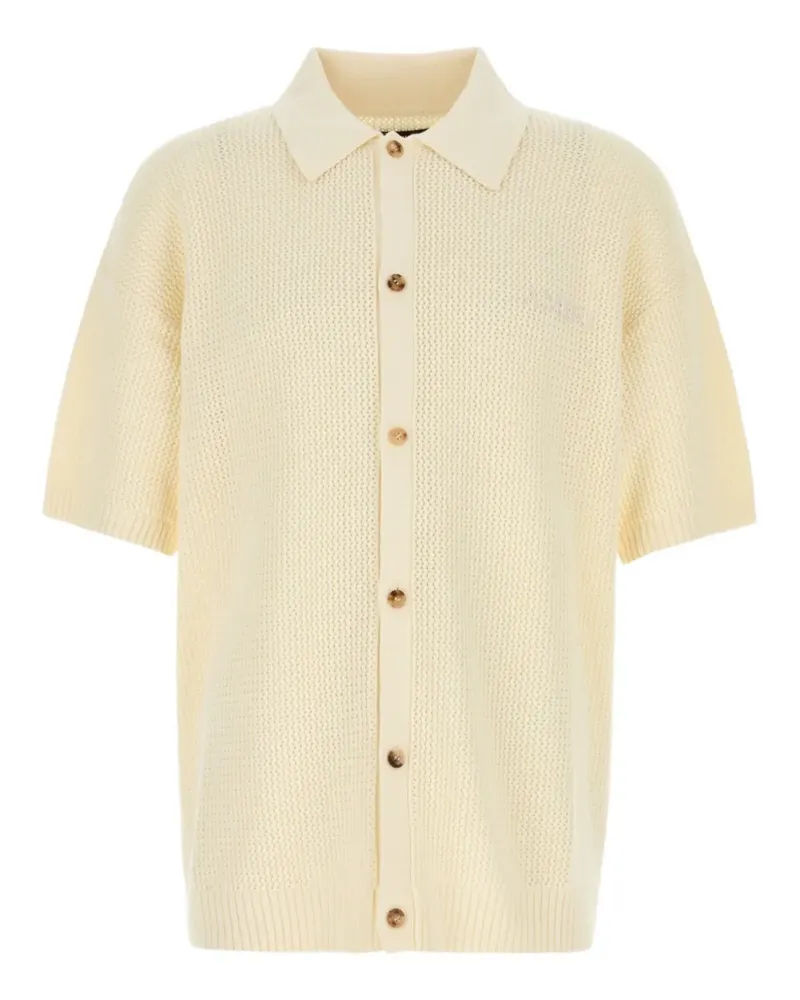 Amiri Gehäkeltes Hemd mit Logo-Stickerei - Gelb Gelb