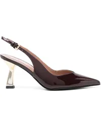 Pollini Slingback-Pumps aus Lackleder 85mm Rot