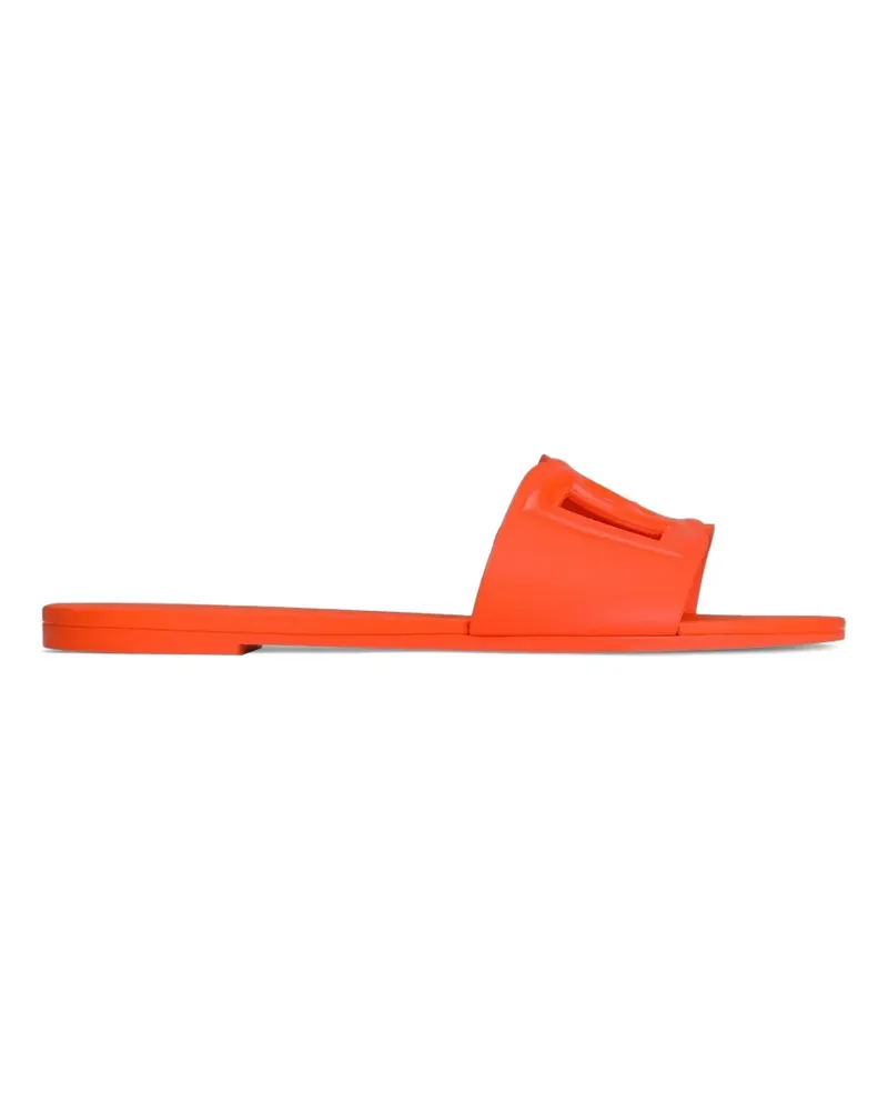 Dolce & Gabbana Strand-Pantoletten aus Gummi - Orange Orange