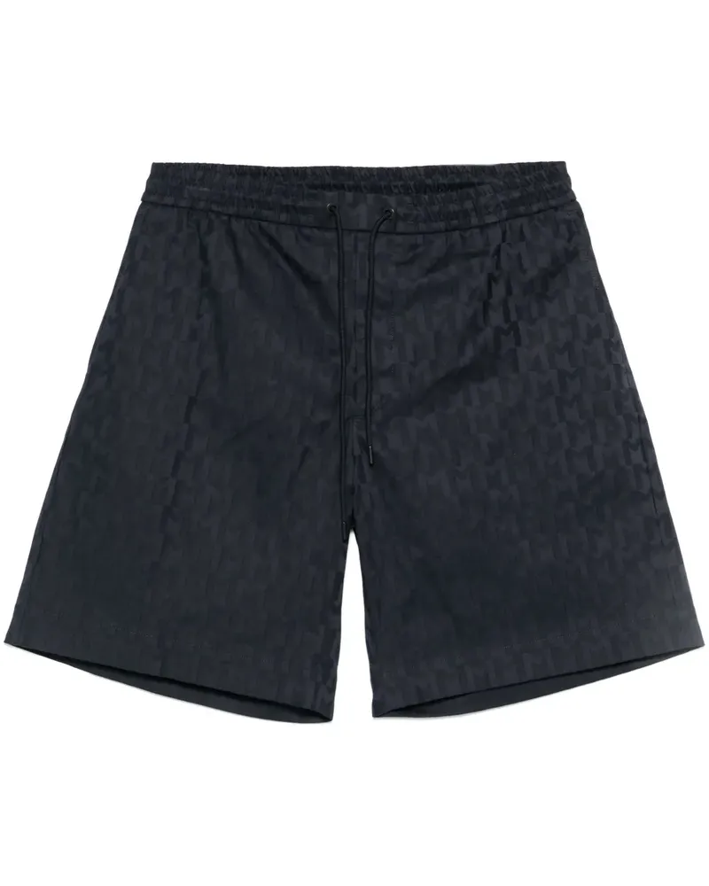 Moncler Shorts aus Monogramm-Jacquard - Blau Blau