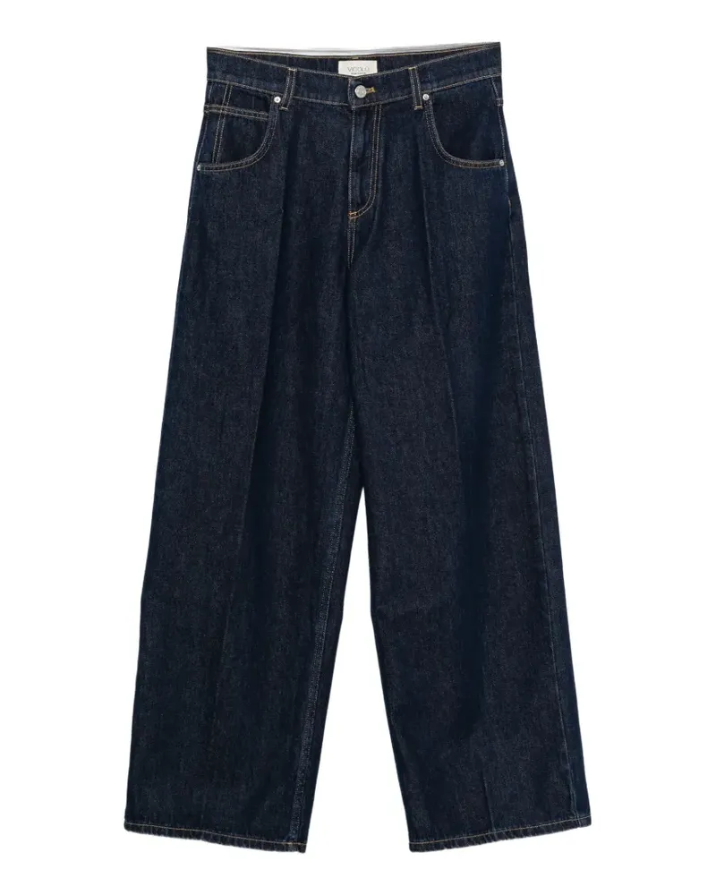 VICOLO pressed-crease wide-leg jeans - Blau Blau