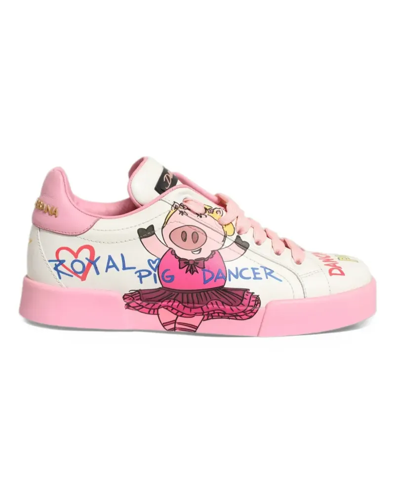 Dolce & Gabbana Portofino Royal Pig sneakers - Weiß Weiß