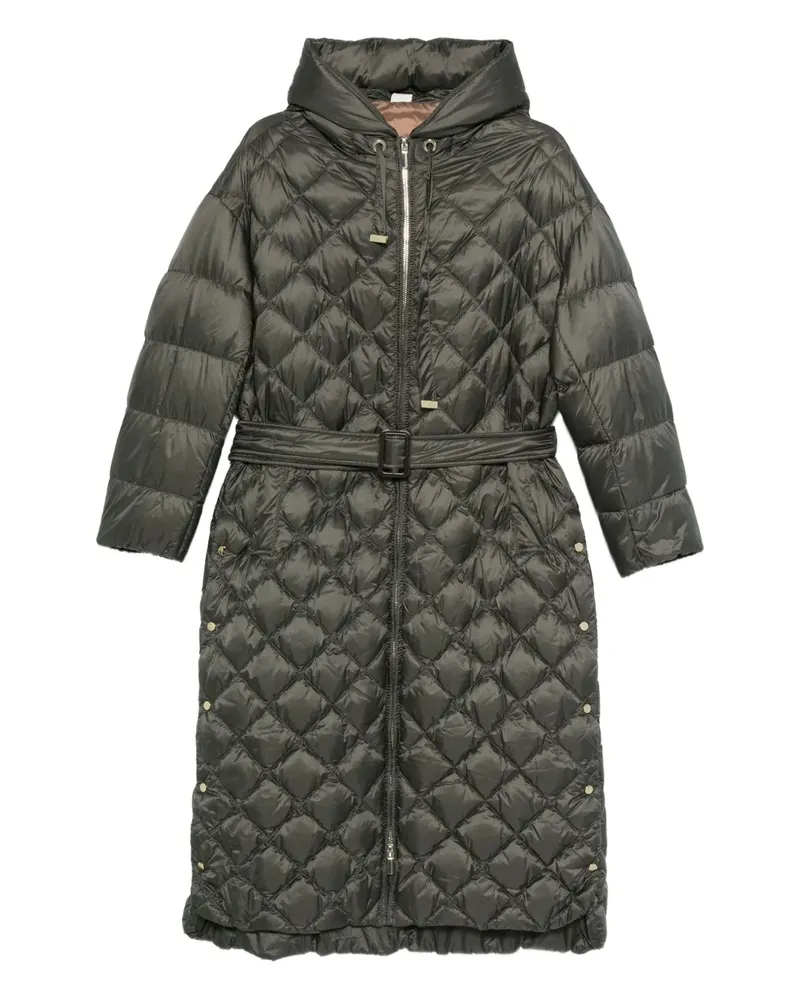 Max Mara Gesteppte Kapuzenjacke - Grün Grün