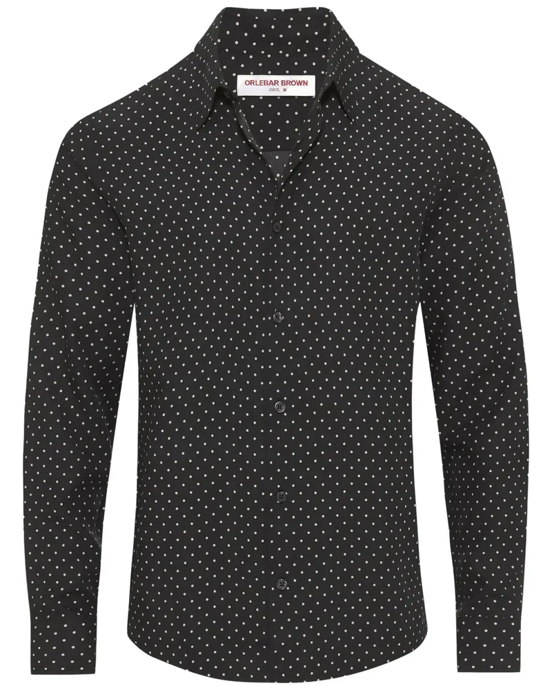 Orlebar Brown Giles' Hemd - Schwarz Schwarz