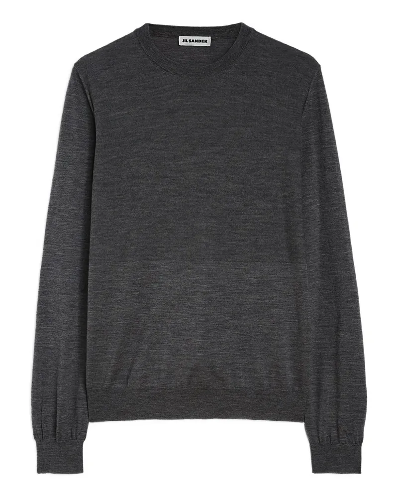 Jil Sander Fein gestrickter Pullover - Grau Grau