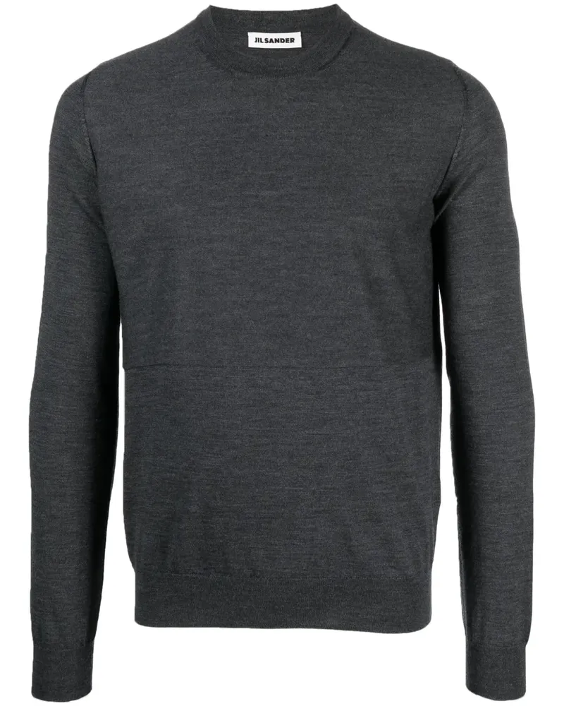 Jil Sander Wool Crew-Neck Sweater - Schwarz Schwarz