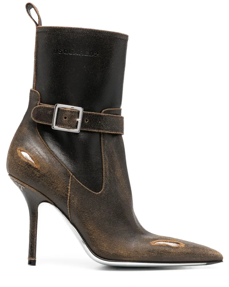 Dsquared2 Stiefel mit spitzer Kappe 100mm - Grün Grün