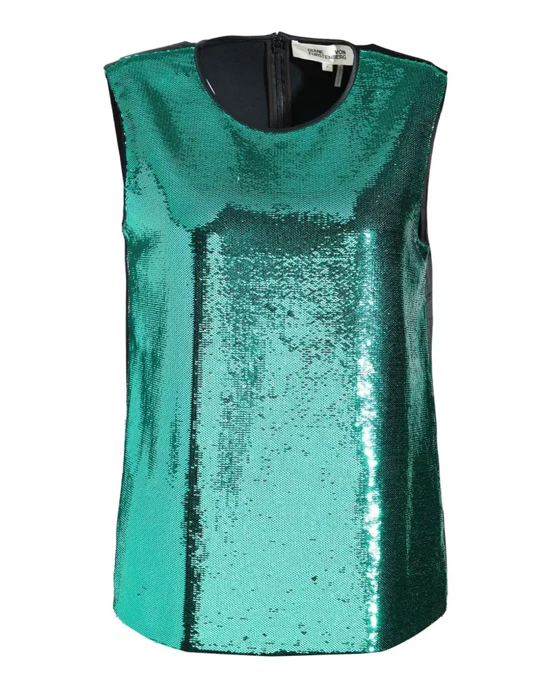Diane von Furstenberg Tanktop mit Pailletten - Grün Grün
