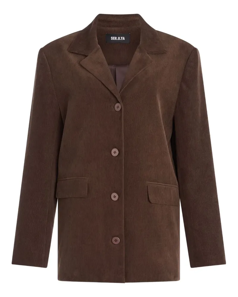 SER.O.YA Hera corduroy button blazer - Braun Braun
