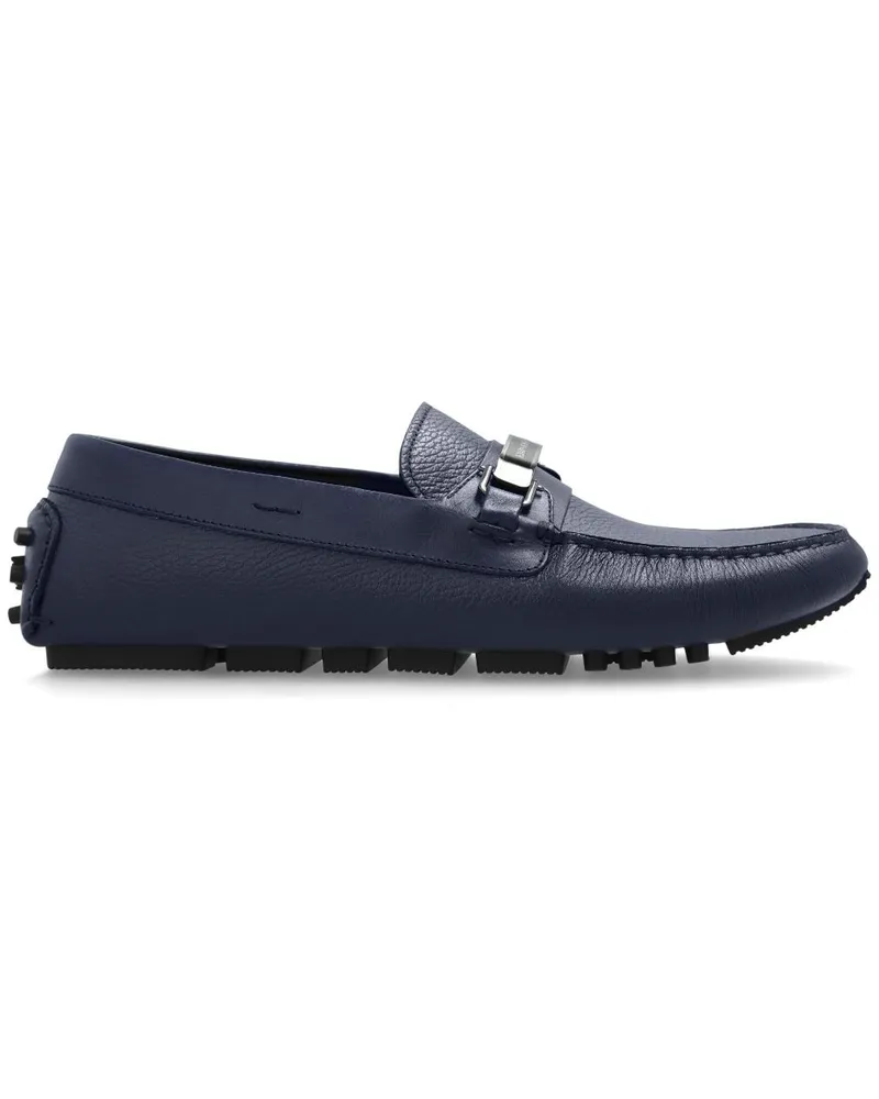 Emporio Armani Loafer mit Logo-Schild - Blau Blau
