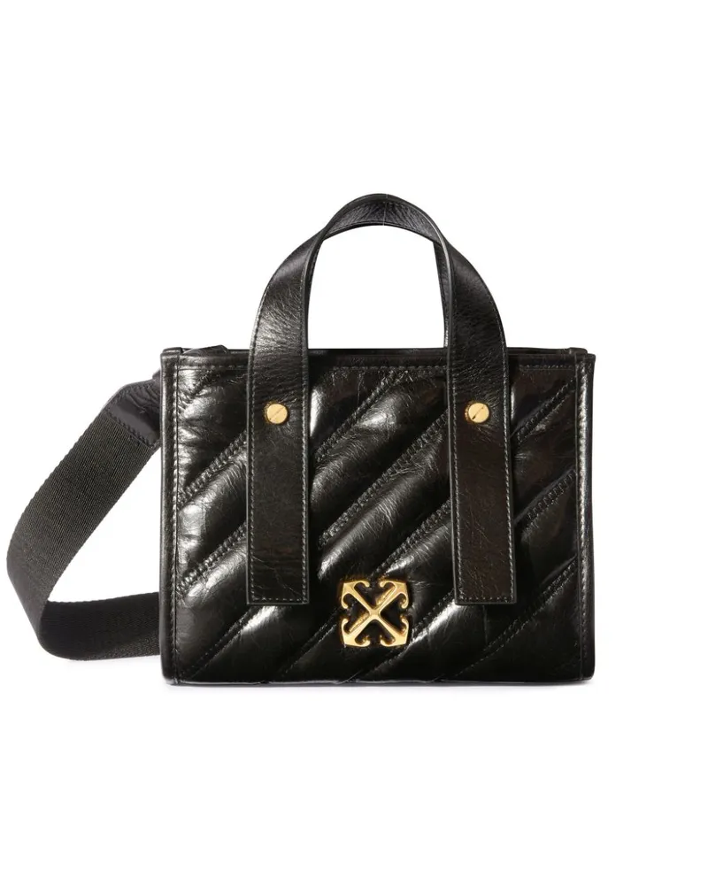 OFF-WHITE Gesteppte Handtasche mit Logo - Schwarz Schwarz