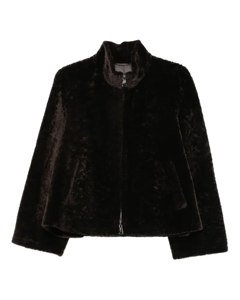 Manzoni 24 zip-up shearling jacket - Braun Braun