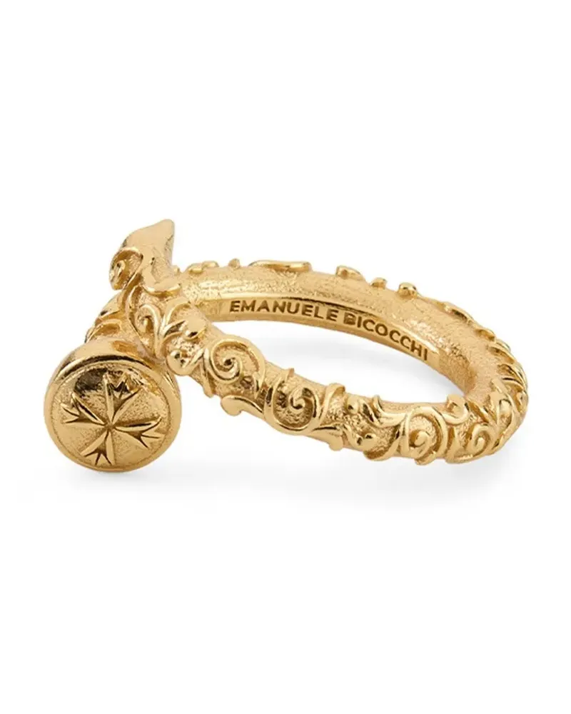 Emanuele Bicocchi Ring in Spiral-Design - Gold Gold