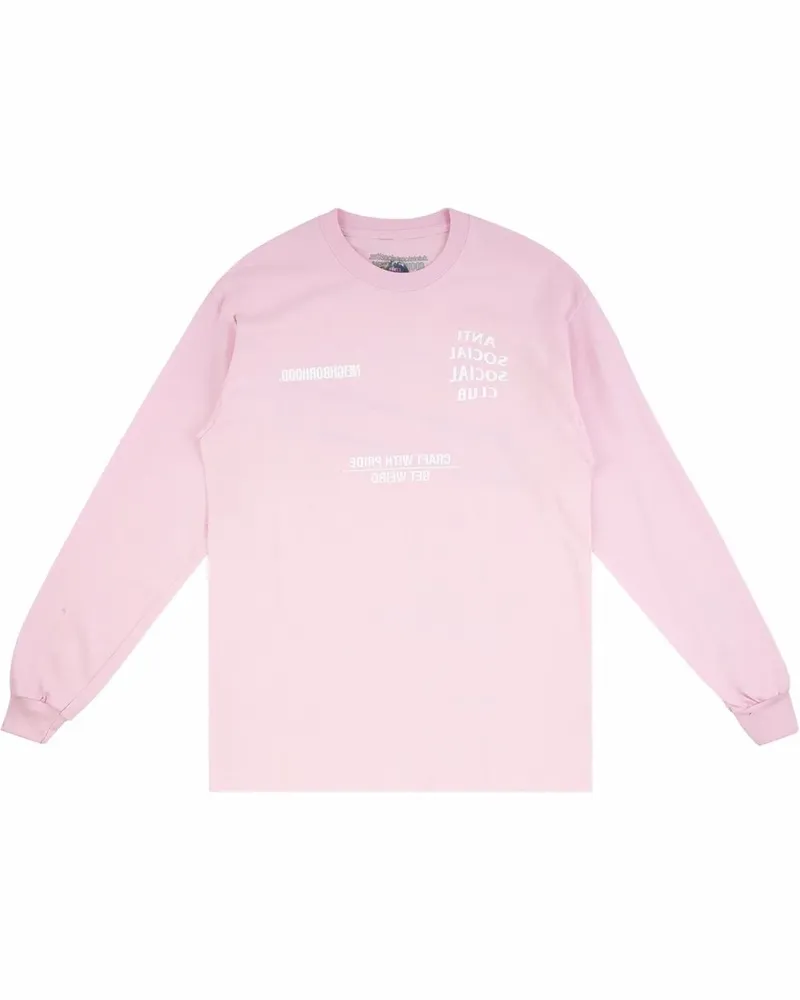 Anti Social Social Club x Neighborhood Cambered T-Shirt - Rosa Rosa