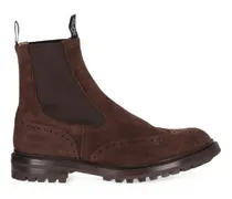 brogue-detail Chelsea boots - Braun