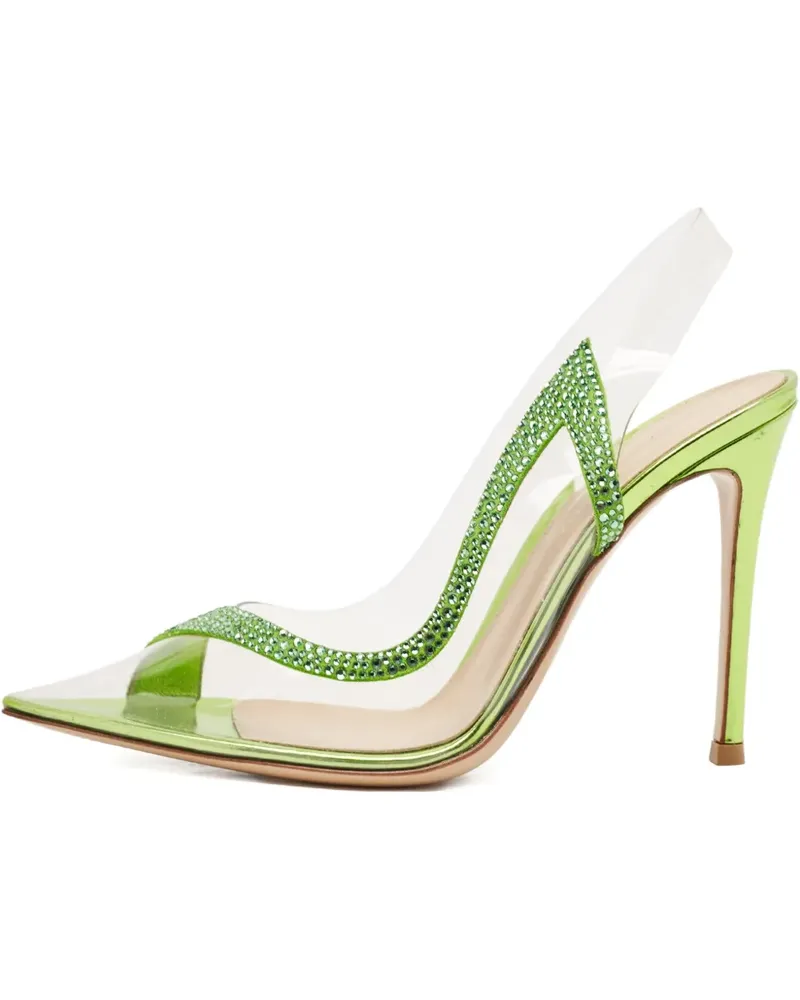 Gianvito Rossi Hortensia Pumps mit Kristallen 105mm - Grün Grün