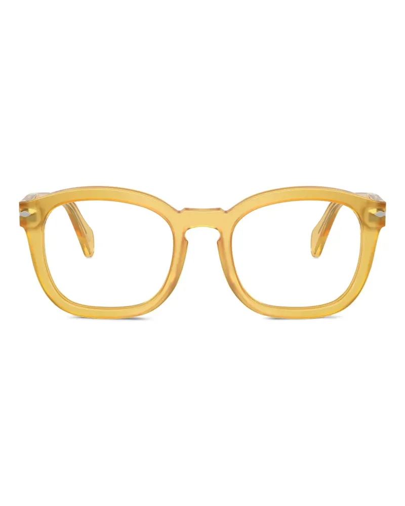 Persol Brille mit eckigem Gestell - Gelb Gelb