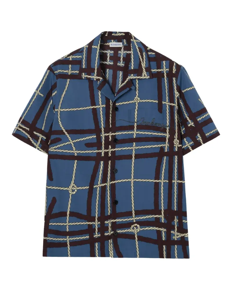 Burberry Check Hemd mit lockerem Schnitt - Blau Blau