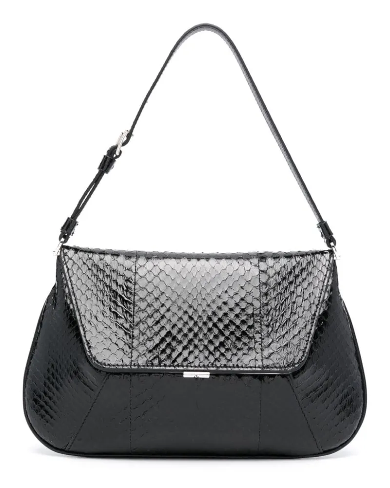 Amina Muaddi Ami Schultertasche - Schwarz Schwarz