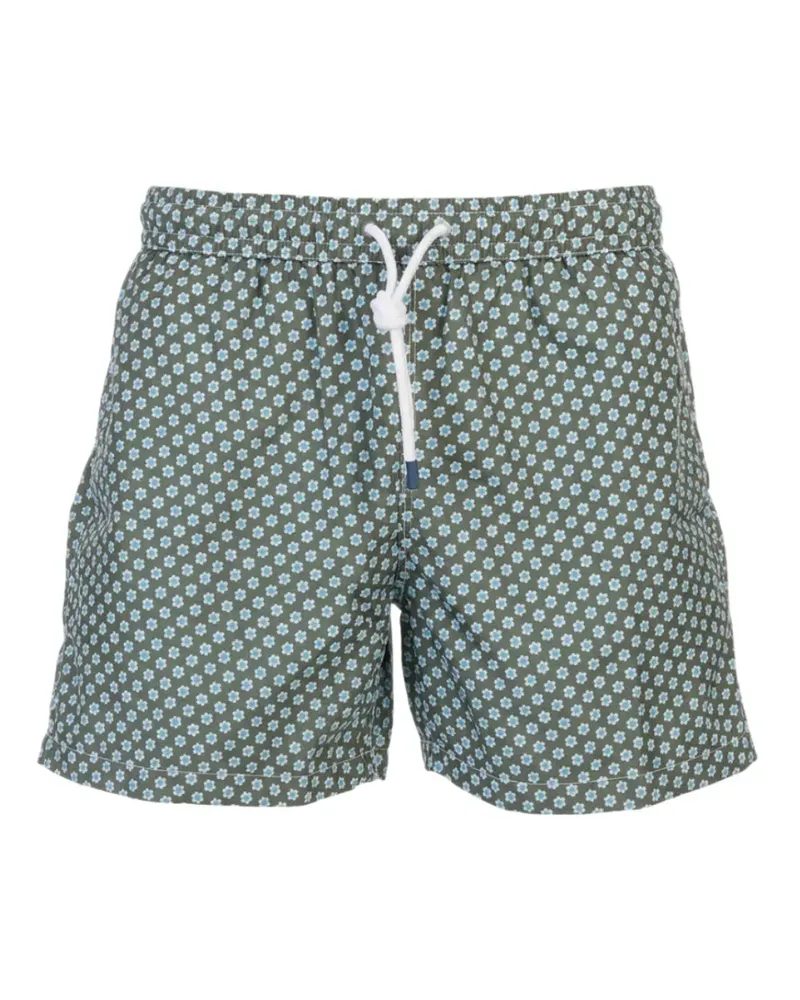 Fedeli Badeshorts mit Blumen-Print - Grün Grün