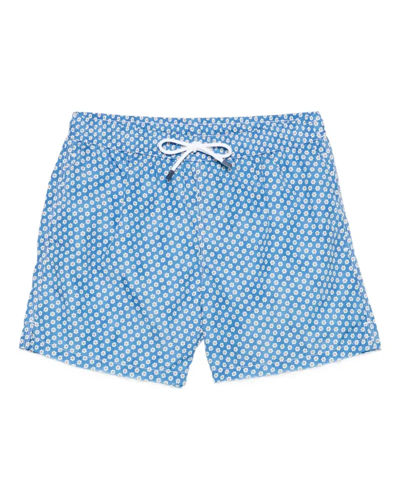Fedeli Badeshorts mit Blumen-Print - Blau Blau