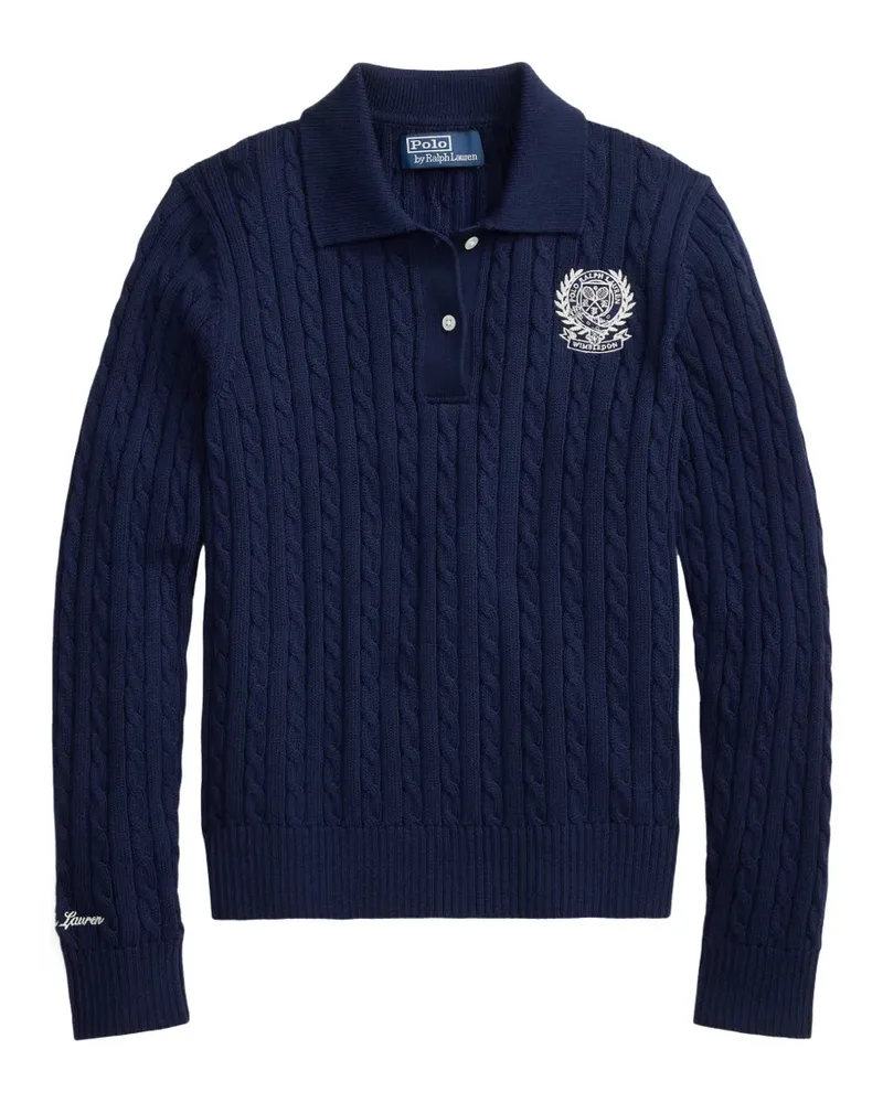 Ralph Lauren Polo-Pullover mit Zopfmuster - Blau Blau