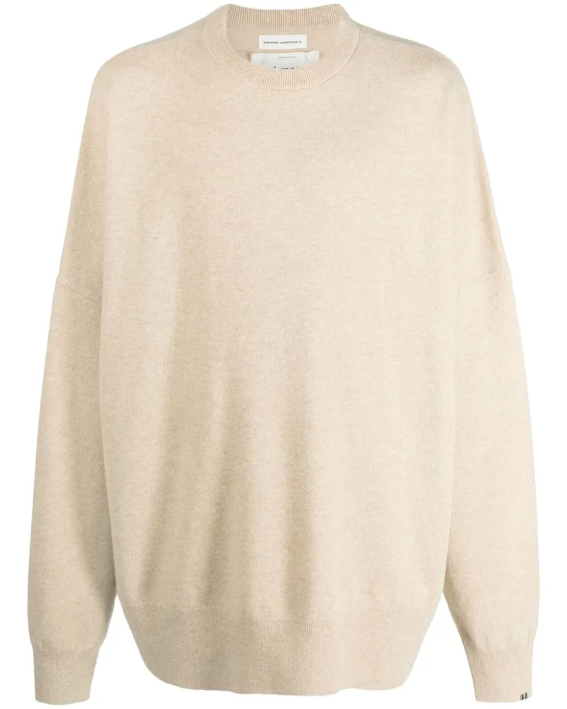 extreme cashmere n°246 Juna Pullover mit rundem Ausschnitt Nude