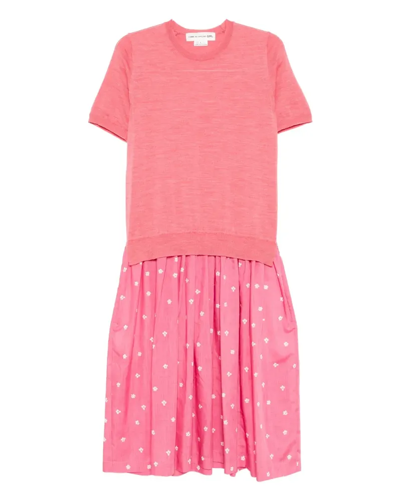 Comme des Garçons Kleid mit grafischem Print - Rosa Rosa