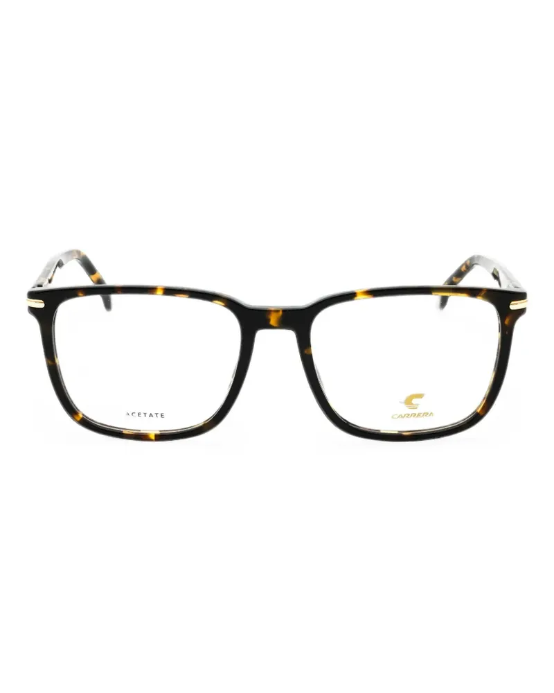 Carrera tortoiseshell-effect rectangle-frame glasses - Braun Braun