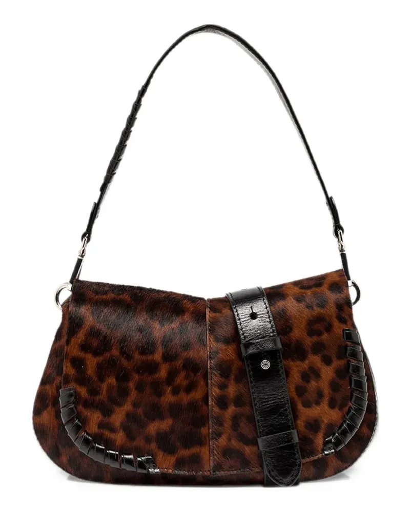 Gianni Chiarini Helena Round leopard-print tote bag - Braun Braun