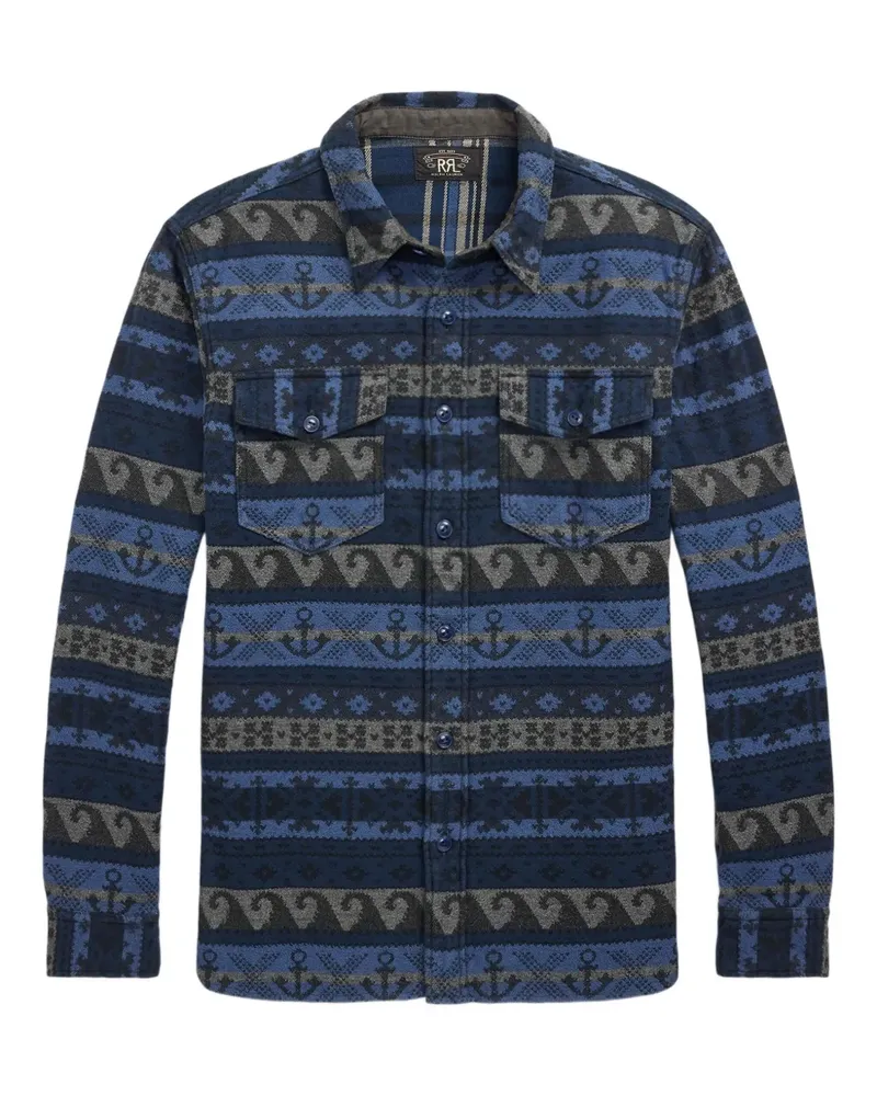 Ralph Lauren Hemd mit Jacquardmuster - Blau Blau